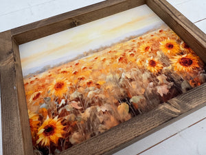 Sunflower field print